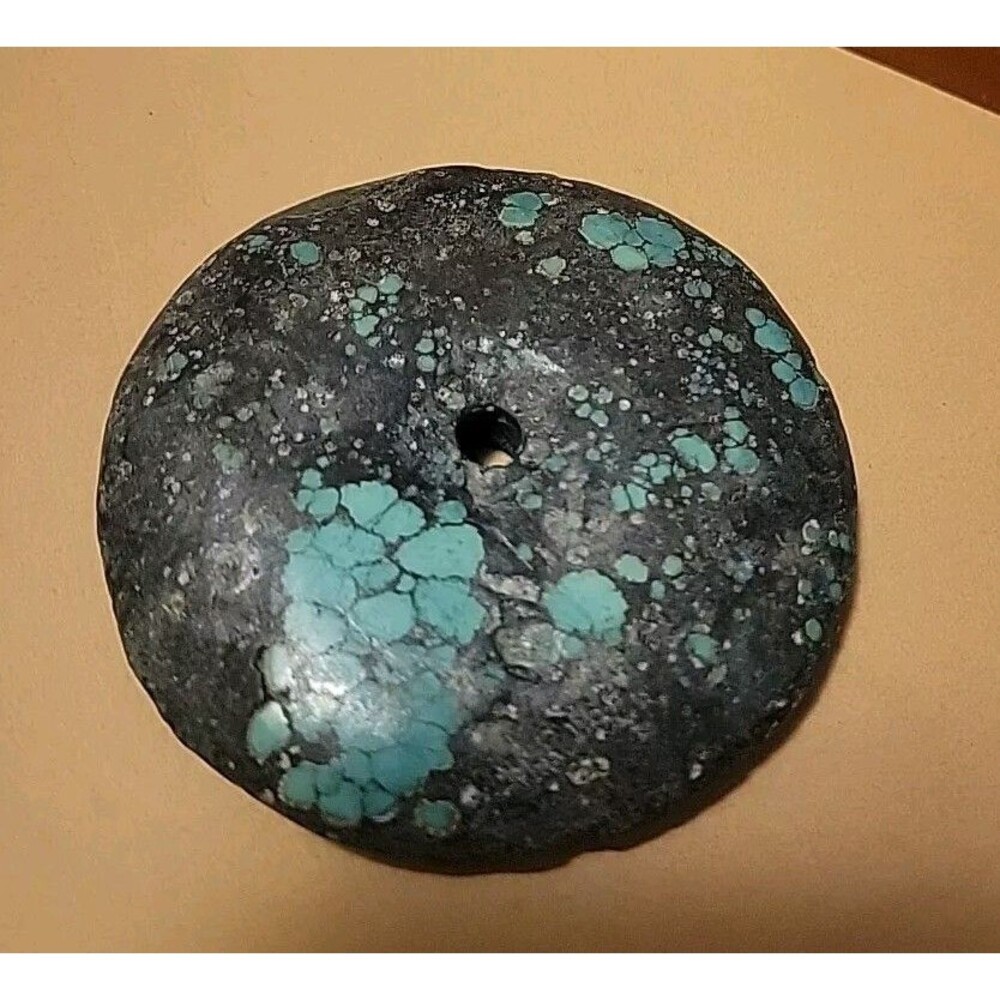 Vintage Large Tibetan Turquoise Stone Bead